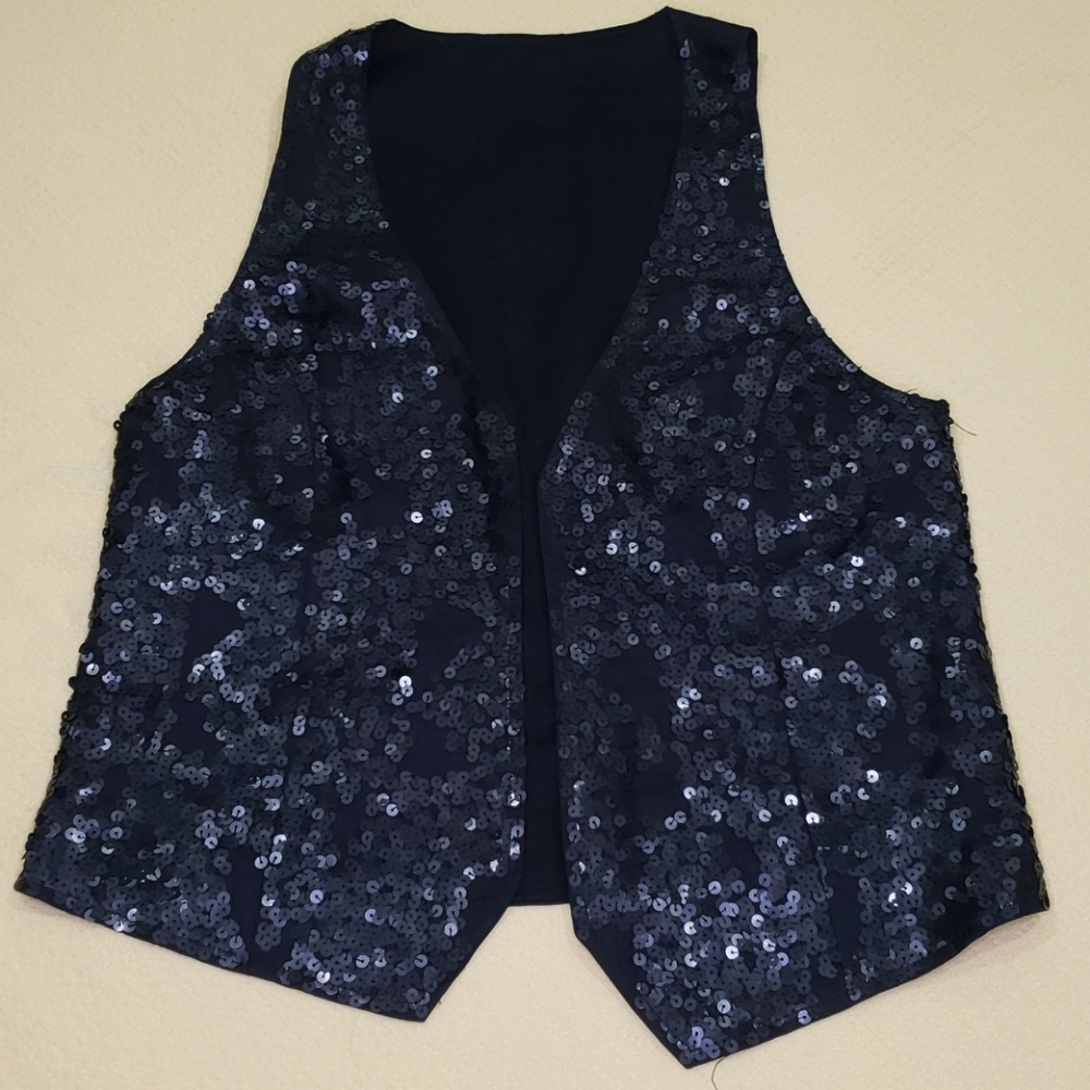 Linen sequin women vest